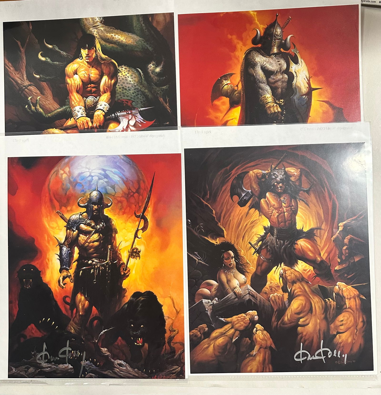 4 Ken Kelly Signed 8x10 Comic Book Fantasy Art Prints (1 of 9)