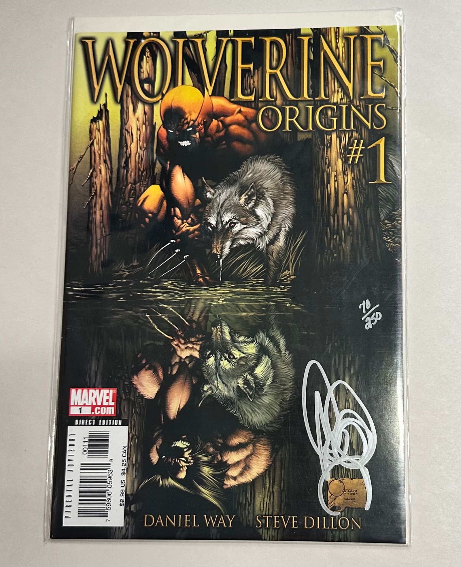 Wolverine Origins #1 Signed by Daniel Way 70/250 copies (1 of 3)