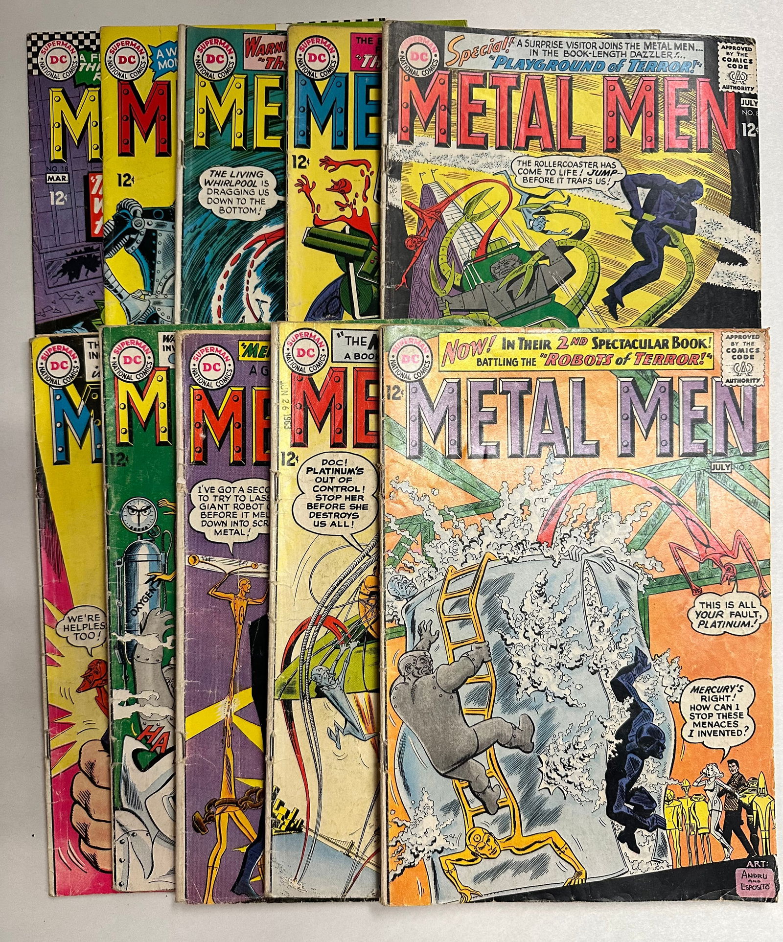Metal Men lot of 10 issues - #2 #3 #5 #6 #7 #8 #9 #11 #15 #18 (1 of 6)
