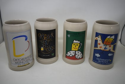 4 Rastal German Oktoberfest Munchen 1 Liter Beer Steins