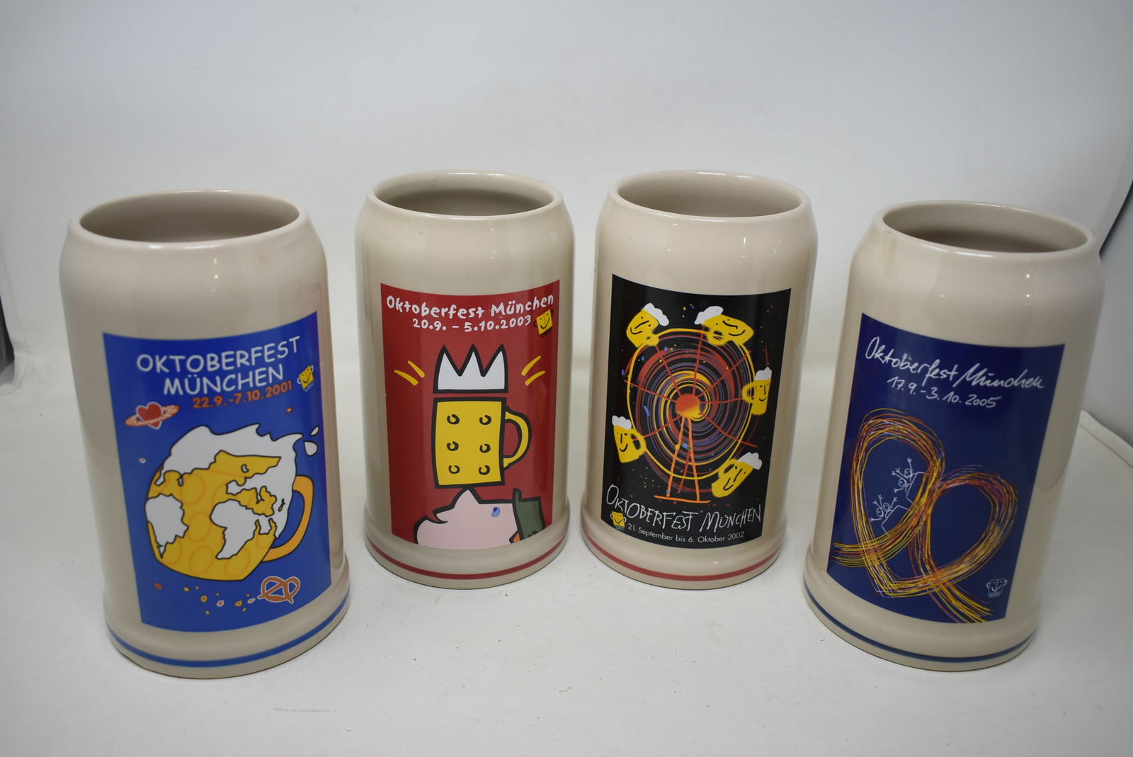 4 Rastal German Oktoberfest Munchen 1 Liter Beer Steins (1 of 4)