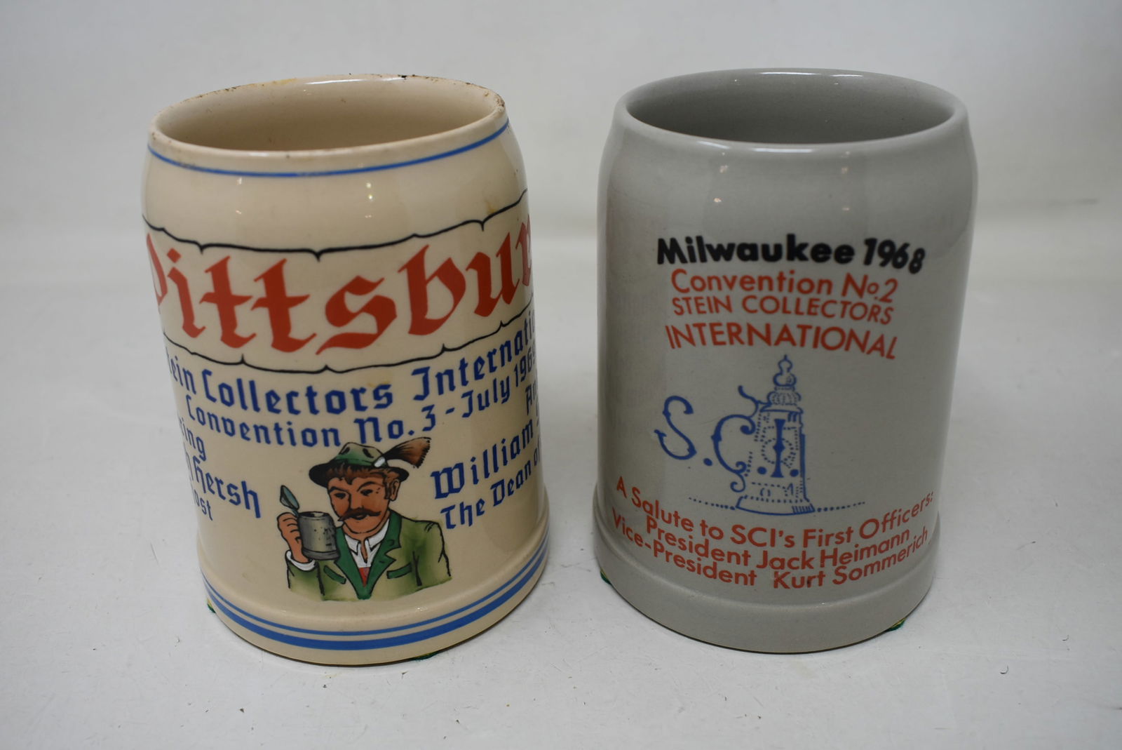 2 SCI Stein Collectors International Convention Beer Mugs Steins 1968 & 69 (1 of 5)