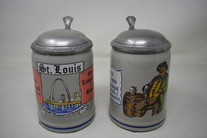 2 SCI Stein Collectors International Convention Beer Mugs Steins 1970 & 71