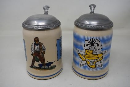 2 SCI Stein Collectors International Convention Beer Mugs Steins 1972 & 73