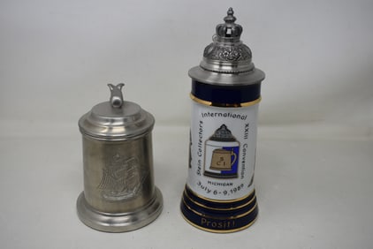 2 SCI Stein Collectors International Convention Beer Mugs Steins 1981 & 89