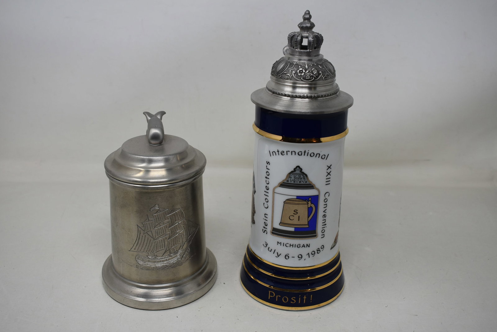 2 SCI Stein Collectors International Convention Beer Mugs Steins 1981 & 89 (1 of 9)