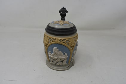1/4 Liter Mettlach 1266 Relief Beer Stein