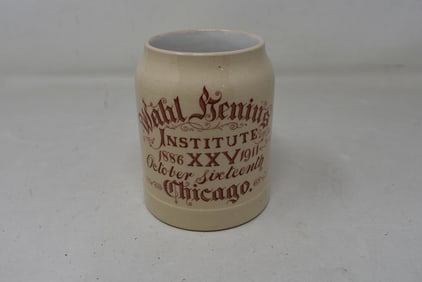 Wahl Jennings Institute Chicago 1886 - 1911 Anniversary 1/4 liter Stein/Mug