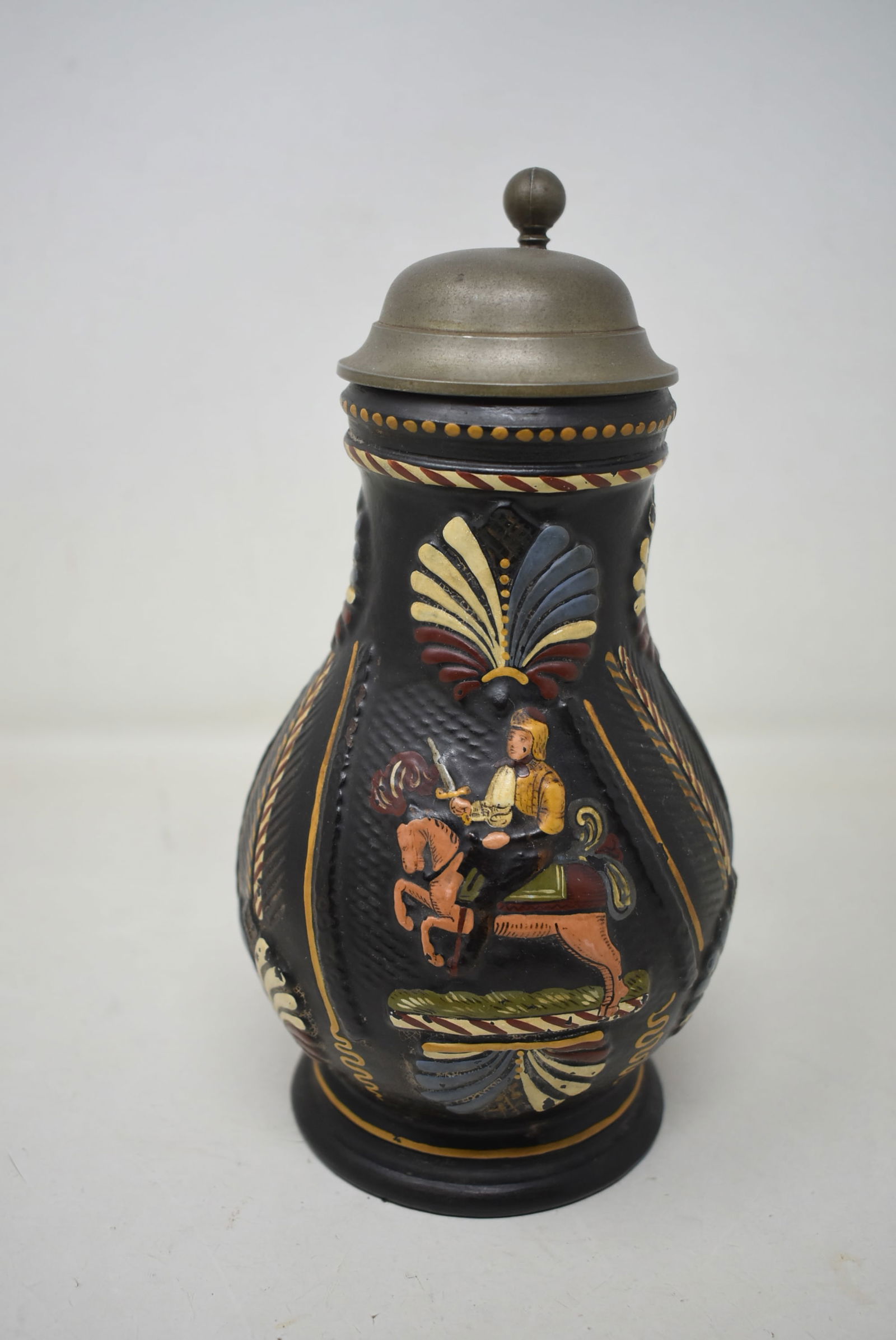 1/2 Liter Creussen Pottery Beer Stein with Pewter Lid (1 of 8)