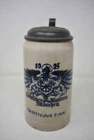 1925 1 Liter Deutsches Museum Pottery Stein Keramische Werkstatten