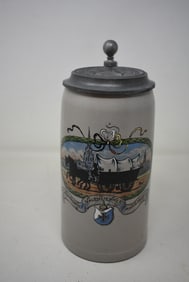 WWI Imperial German Occupied Valenciennes France Christmas stein 1 Liter Martin Pauson