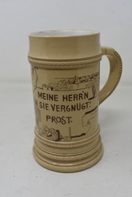 Rare Mettlach 1/2 liter Geo Ringler Brewery NY 1872-1920s Beer Stein Pre-Pro #280
