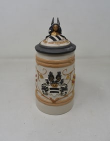 Wachtersbach 1/2 Liter Beer Stein with Coat of Arms Inlay lid