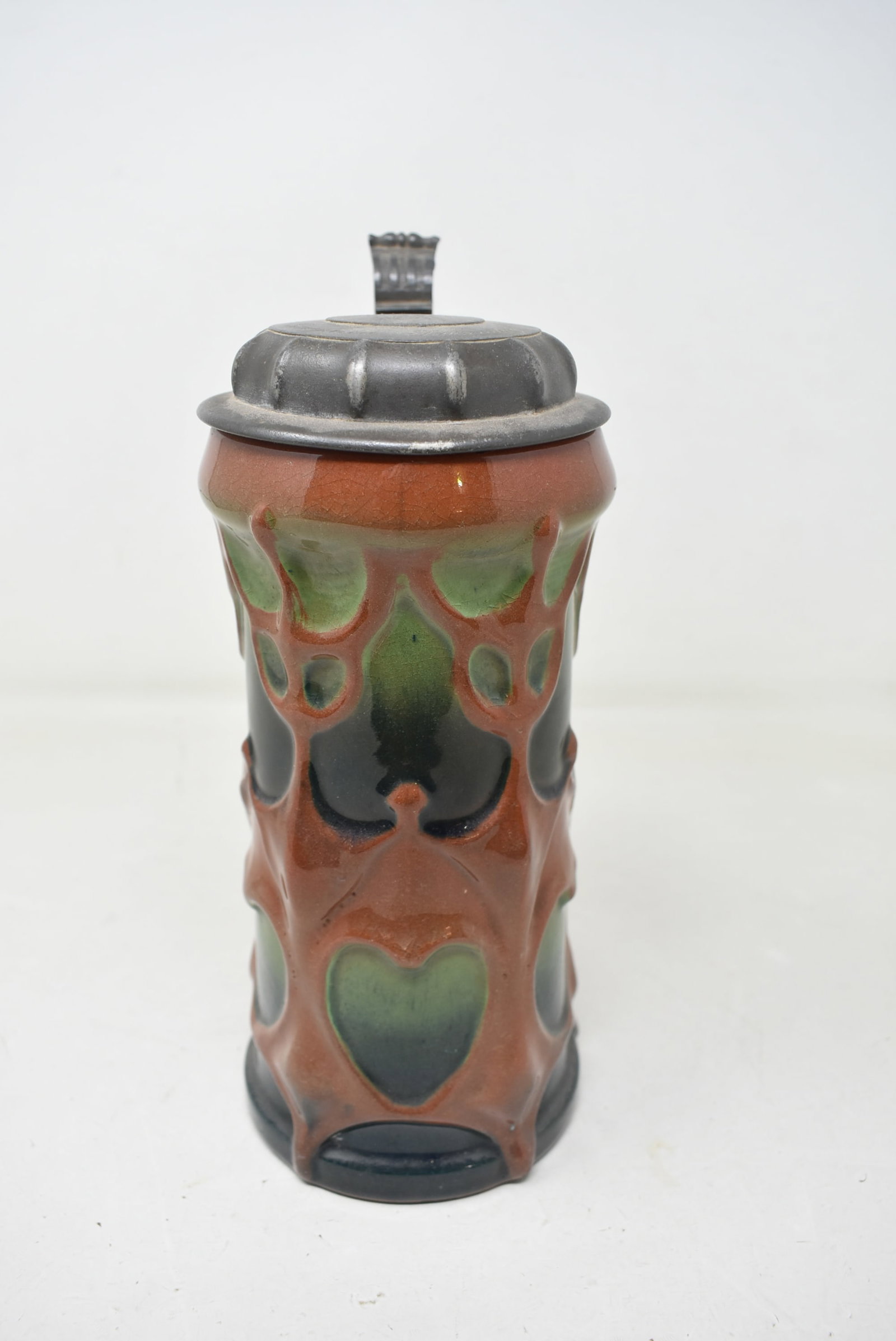 1L Art Nouveau Von Heida Bat German Beer Stein w Inscribed Lid1904 (1 of 7)