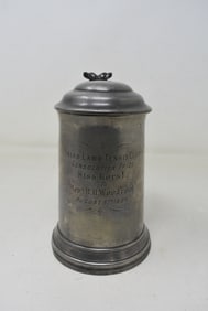 Pewter Beer Stein "1884 Consolation Prize Triad Lawn Tennis Club"