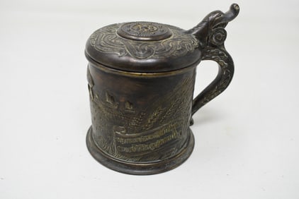 Edward EDW Aagaard Denmark 1/4 Liter Bronze Beer Stein