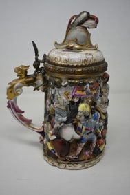 Capodimonte Porcelain Beer Stein 1 Liter