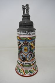 1904 / 1909 Regimental Beer Stein with Lithopane