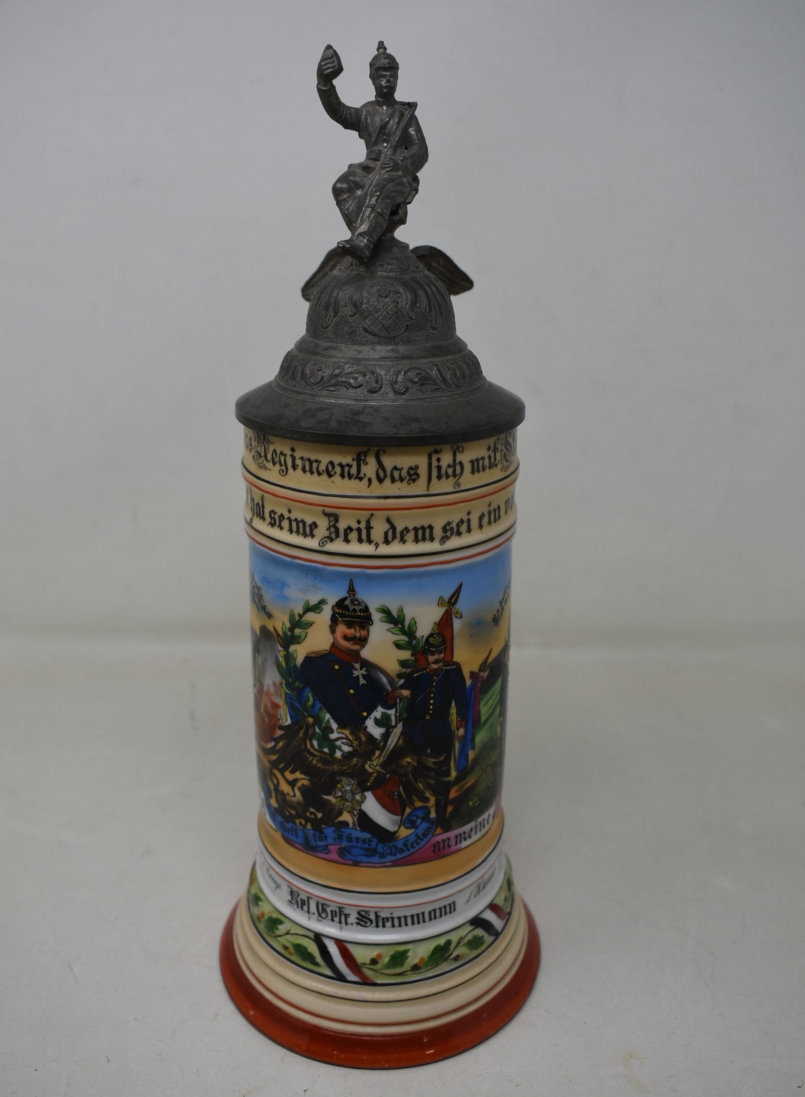 Infantry Regimental Beer Stein with Lithophane 1906/1908 (1 of 7)