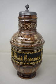 KPM 4.5 Liter Master stein with Pewter Lid