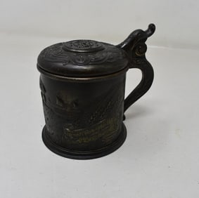 Edward EDW Aagaard Denmark 1/4 Liter Bronze Beer Stein