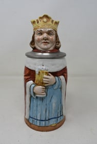 German Character Beer Stein "king"