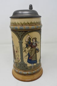 Mettlach 1/2 Liter Beer Stein "4 Seasons" #1972