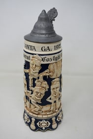 Atlanta Georgia N.C.G. Gaslight Company 1 Liter Beer Stein c.1912