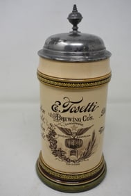 Villeroy & Boch 1/2 Liter Beer Stein #2140 "E. Tosetti Brewing Co's" Chicago