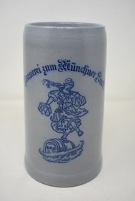 1 Liter Stoneware Beer Mug Brewery Stein Brauerei UM Munchner Kindl