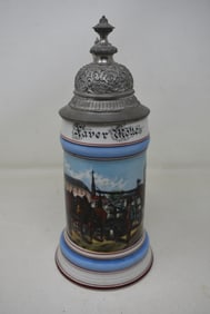 1/2 Liter German Occupational Beer Stein with Lithophane Bottom