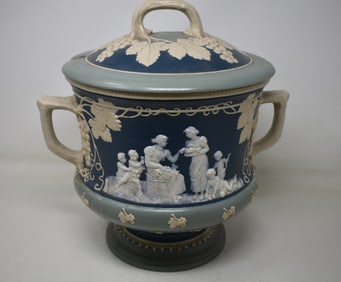 Mettlach #2502 Lidded Punch Bowl