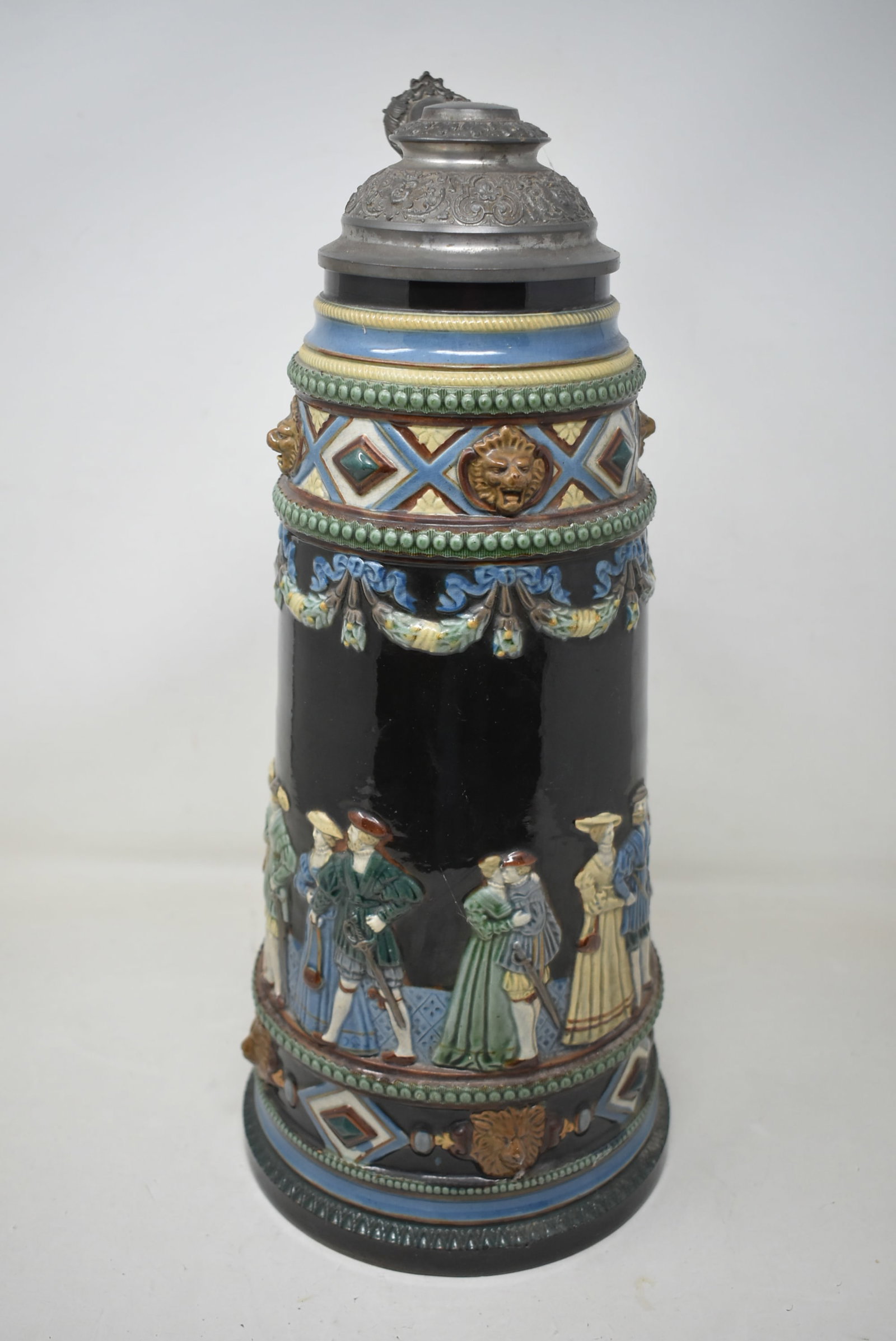 3 Liter German Beer Stein with Courting Scenes (1 of 8)