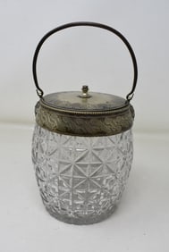 Antique Glass Biscuit Jar