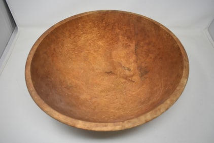 Vintage 15" Wood Primitive Bowl