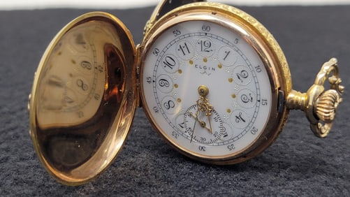 Antique Elgin Pocket Watch Hunter Case