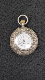 Antique 1890 .935 Silver Pocket Watch
