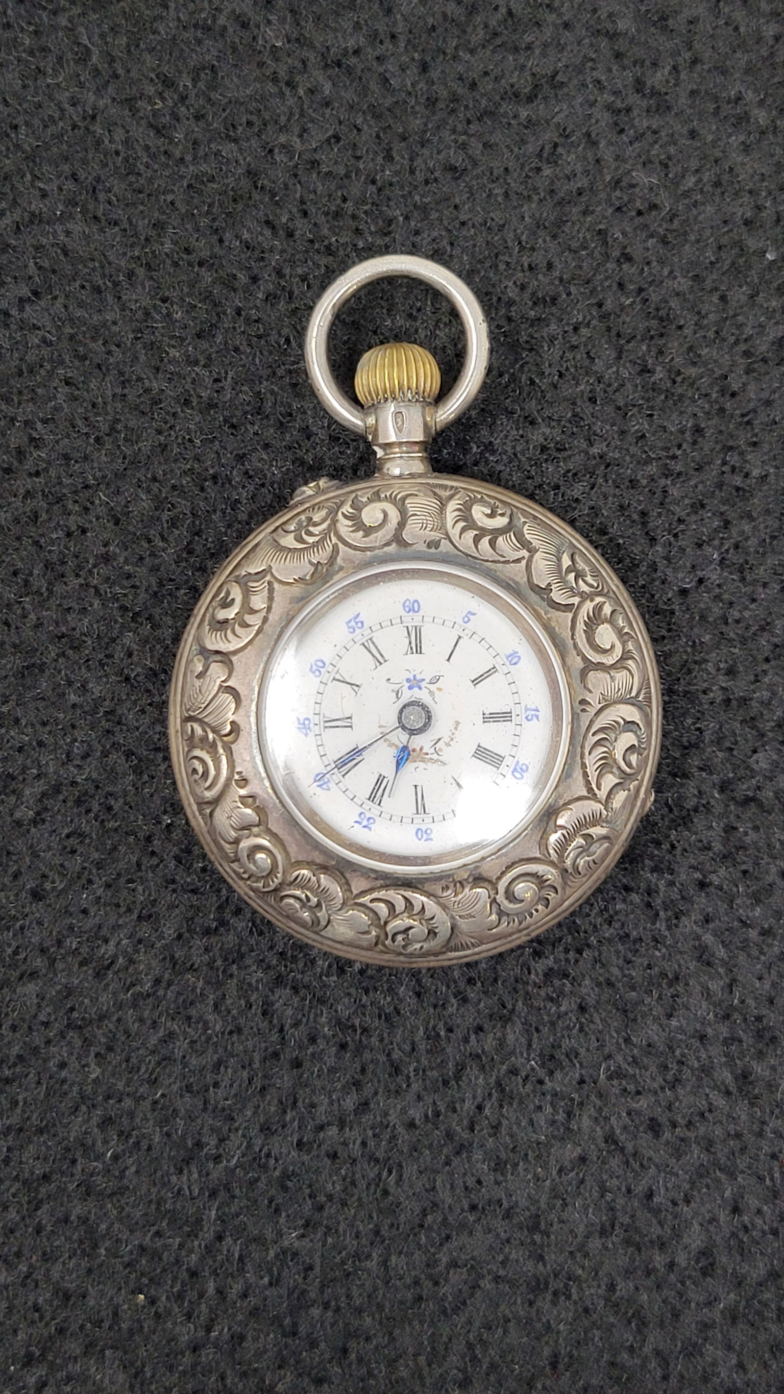Antique 1890 .935 Silver Pocket Watch (1 of 4)