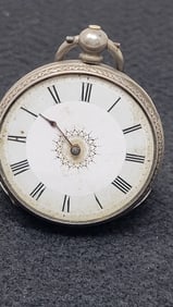 Antique Fine Silver Key-Wind Pocket Watch