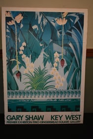 1980 Gary Shaw Key West Gallery Exhibition Poster Signed