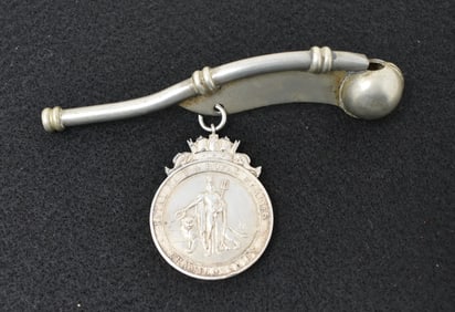 English WWII Naval Whistle with 1962 Athletic Medal