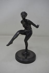 Pewter Nude Figure 9"