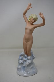 German Wagner & Apel 11" Porcelain Nude Figure