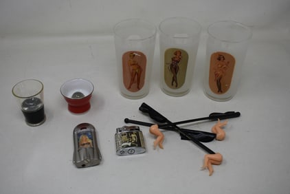 Lot of Vintage Nude Novelty Items