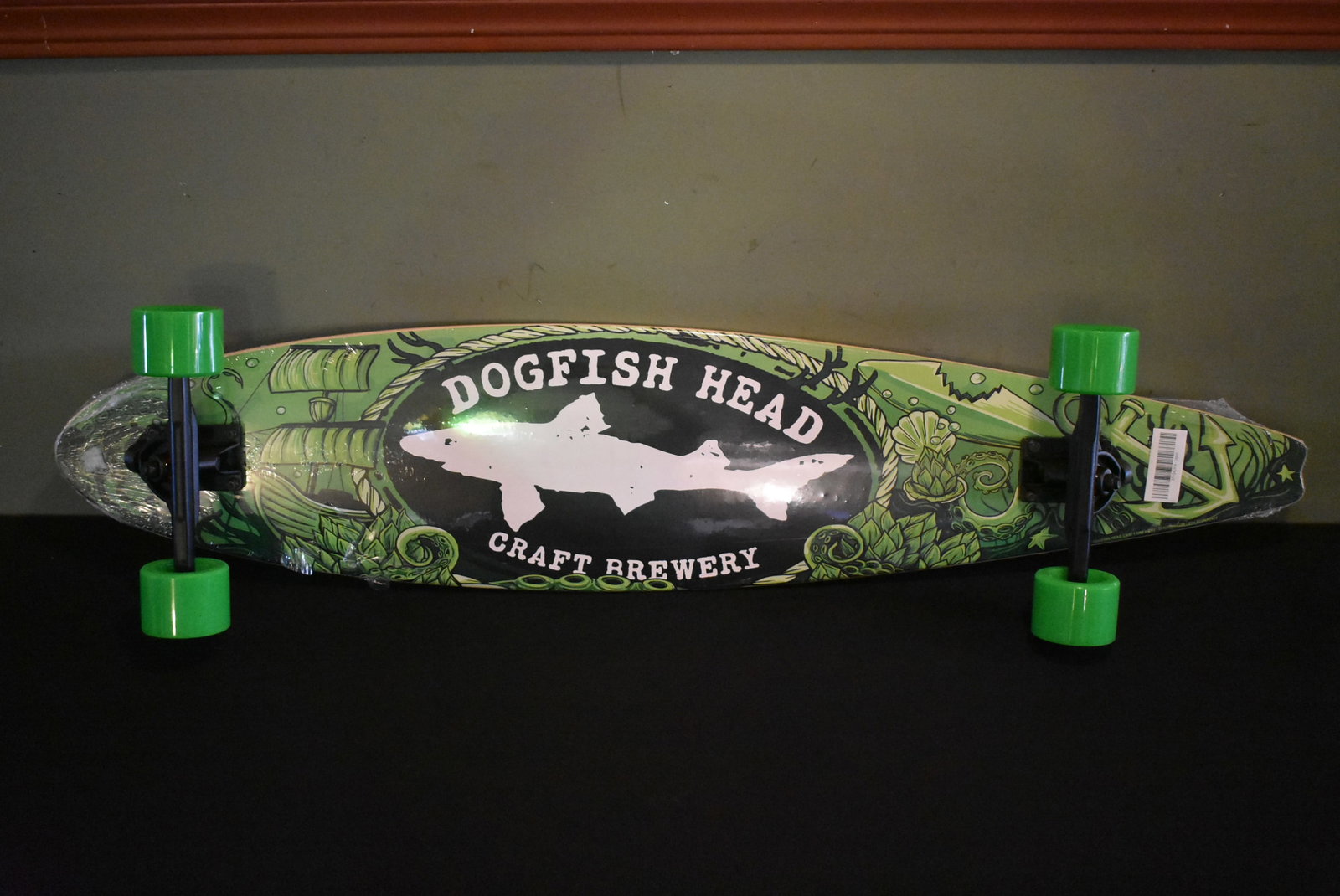 Dogfish Head Brewery Skateboard NEW SEALED: Dogfish Head Brewery 42" Advertising Skateboard. It is brand new and sealed.