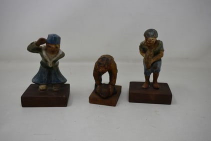 3 Alvin William Meyer (1892-1976) African American Hand Painted Pottery Figures
