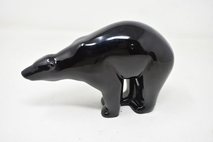 Baccarat Glass Black Polar Bear NICE