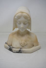 Alabaster Bust 9" Woman