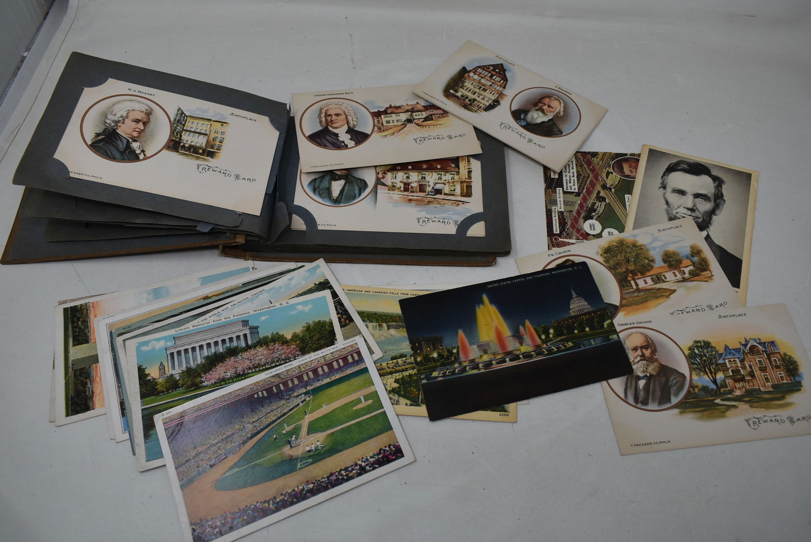 Vintage Postcard Album: Vintage Postcard Album with cards, as shown