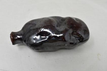 Early Figural Ceramic Nipper Bottle Flask "Potato"